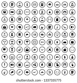 100 writer icons set in simple style for any design vector illustration