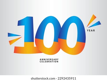 100 year anniversary celebration logotype vector, 100 number design, 100th Birthday invitation, anniversary logo template, logo number design vector, calligraphy font, typography logo, vector design