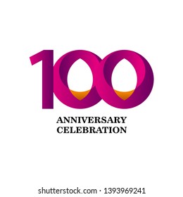 100 Year Anniversary Celebration Vector Template Design Illustration