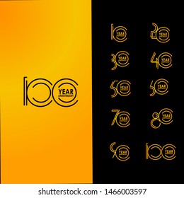 100 Year Anniversary Celebration Vector Template Design Illustration