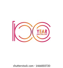 100 Year Anniversary Celebration Vector Template Design Illustration