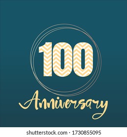100 year anniversary celebration, vector design for celebrations, invitation cards and greeting cards