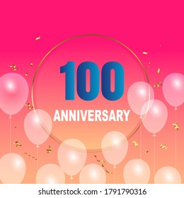 100 year anniversary celebration, vector design for celebrations, invitation cards and greeting cards