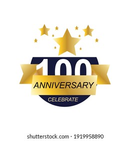 100 year anniversary celebration vector template design illustration