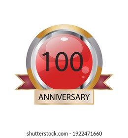 100 year anniversary celebration vector design illustration