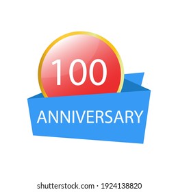 100 year anniversary celebration vector template design illustration