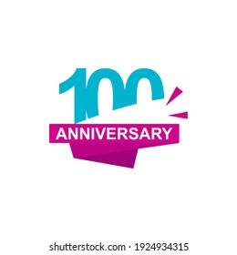 100 year anniversary celebration vector template design illustration