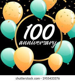 100 year anniversary celebration, vector design for celebrations, invitation cards and greeting cards