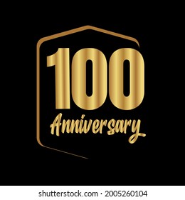 100 year anniversary celebration, vector design for celebrations, invitation cards and greeting cards