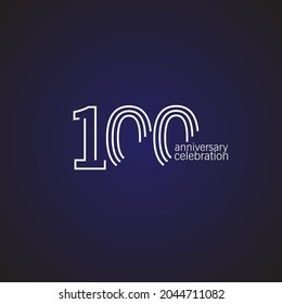 100 year anniversary celebration vector template design illustration