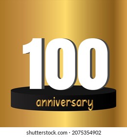 100 year anniversary celebration, vector design for celebrations, invitation cards and greeting cards