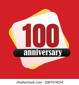 100 year anniversary celebration, vector design for celebrations, invitation cards and greeting cards