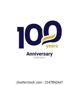 100 Year Anniversary Celebration Vector Template Design Illustration