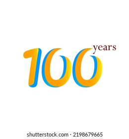 100-jährige Jubiläumsfeier Vector Template Design Illustration