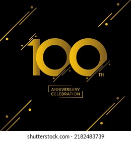 100 year anniversary celebrations logo design concept. vector template illustration