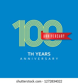 100 Year Anniversary Design Template, vector illustration