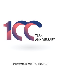 100 Year Anniversary Elegant Vector Template Design Illustration