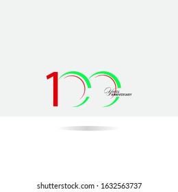 100 year anniversary logo template vector