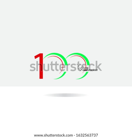 100 year anniversary logo template vector