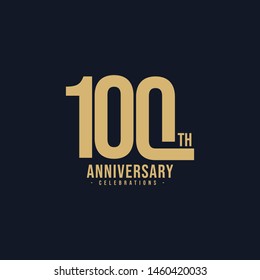 100 year anniversary logo vector template. Design for celebrations, banner, greeting cards or print.