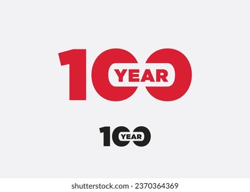 100 Year Anniversary Vector Logo Design