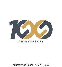100 Year Anniversary Vector Template Design Illustration