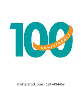 100 Year Anniversary Vector Template Design Illustration.