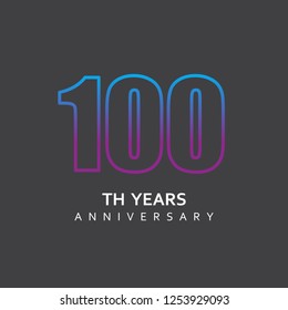 100 Year Anniversary Vector Template Design Illustration.