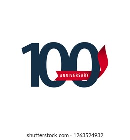 100 Year Anniversary Vector Template Design Illustration
