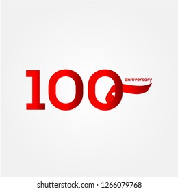 100 Year Anniversary Vector Template Design Illustration