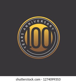 100 Year Anniversary Vector Template Design Illustration