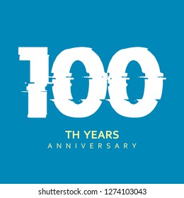 100 Year Anniversary Vector Template Design Illustration