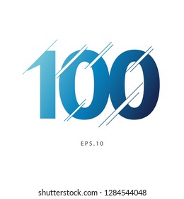 100 Year Anniversary Vector Template Design Illustration