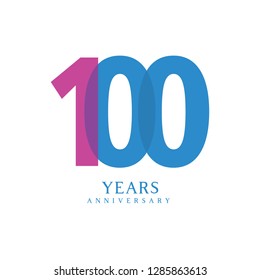 100 Year Anniversary Vector Template Design Illustration.