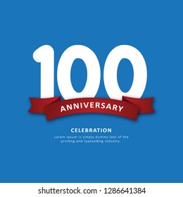 100 Year Anniversary Vector Template Design Illustration.