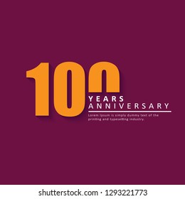 100 Year Anniversary Vector Template Design Illustration.