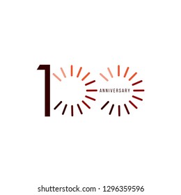 100 Year Anniversary Vector Template Design Illustration