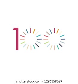 100 Year Anniversary Vector Template Design Illustration