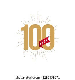 100 Year Anniversary Vector Template Design Illustration