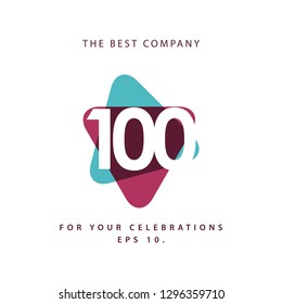 100 Year Anniversary Vector Template Design Illustration