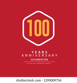 100 Year Anniversary Vector Template Design Illustration