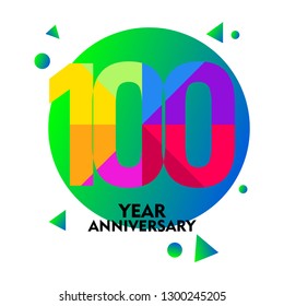 100 Year Anniversary Vector Template Design Illustration
