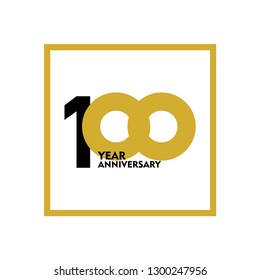 100 Year Anniversary Vector Template Design Illustration