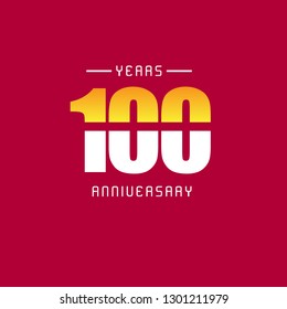 100 Year Anniversary Vector Template Design Illustration