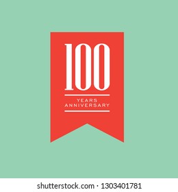 100 Year Anniversary Vector Template Design Illustration