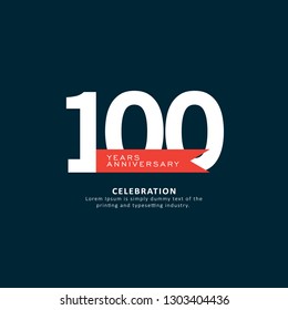 100 Year Anniversary Vector Template Design Illustration
