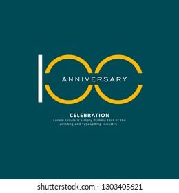 100 Year Anniversary Vector Template Design Illustration