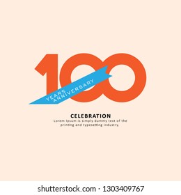100 Year Anniversary Vector Template Design Illustration