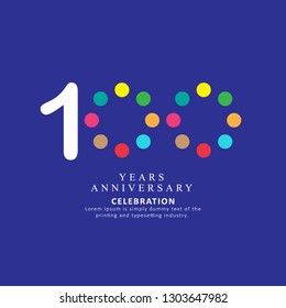100 Year Anniversary Vector Template Design Illustration