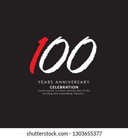 100 Year Anniversary Vector Template Design Illustration